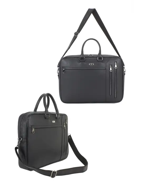 Siyah Unisex 17,3 inç Evrak-Laptop Çantası