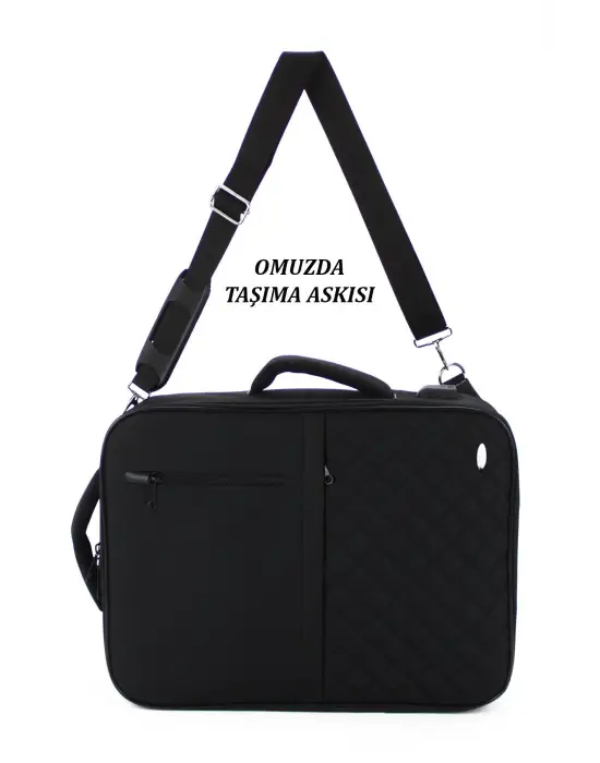 Siyah USB Aparatlı Fonksiyonel 15,6 inç Laptop Sırt Çantası