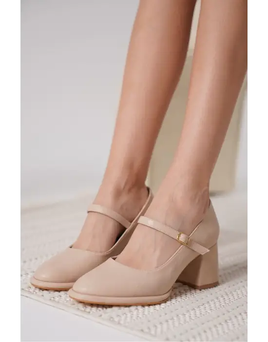 Slay Nude Cilt Kadın Topuklu Ayakkabı