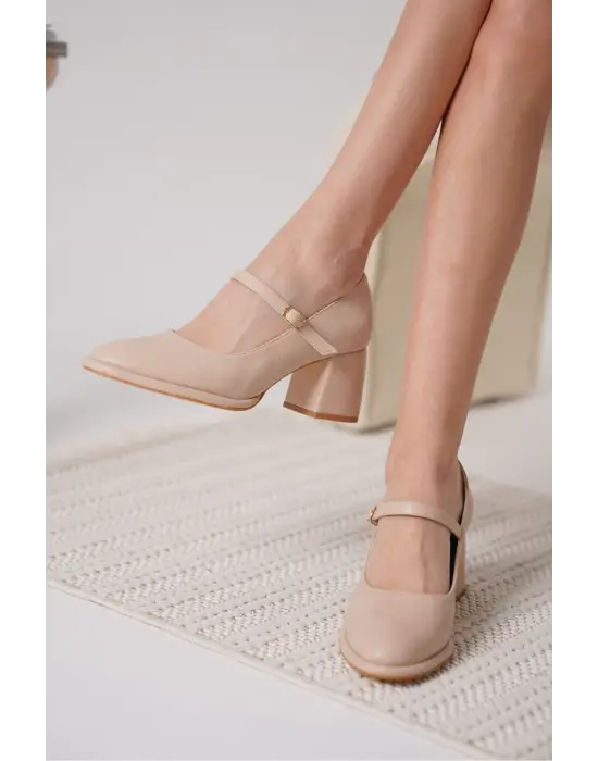 Slay Nude Cilt Kadın Topuklu Ayakkabı