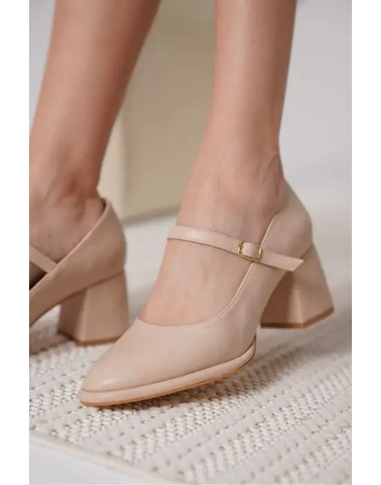 Slay Nude Cilt Kadın Topuklu Ayakkabı