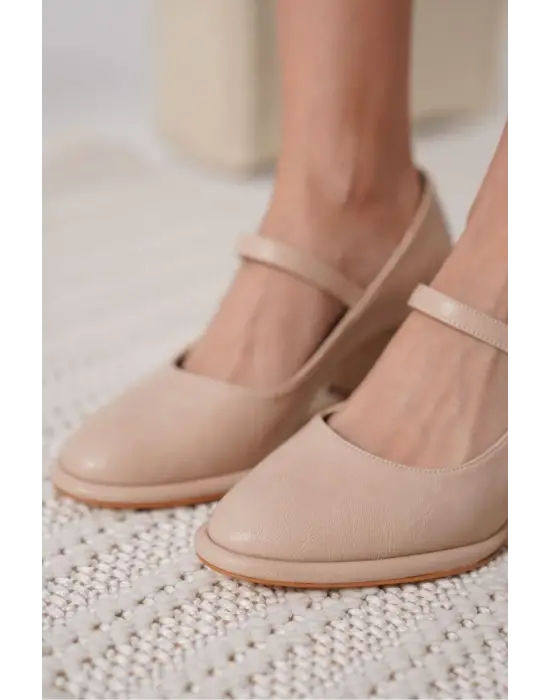 Slay Nude Cilt Kadın Topuklu Ayakkabı