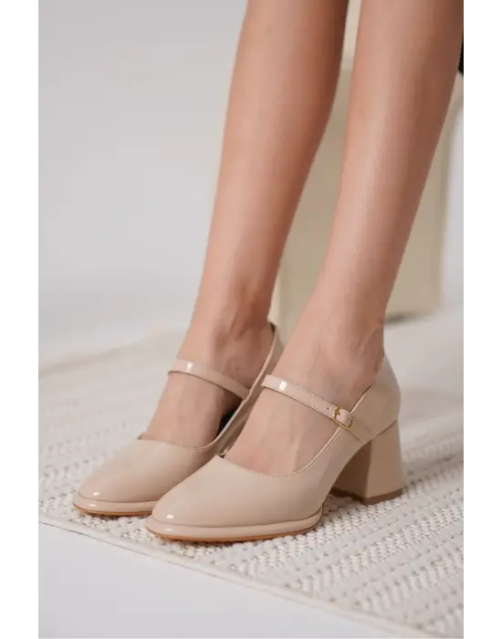 Slay Nude Rugan Kadın Topuklu Ayakkabı