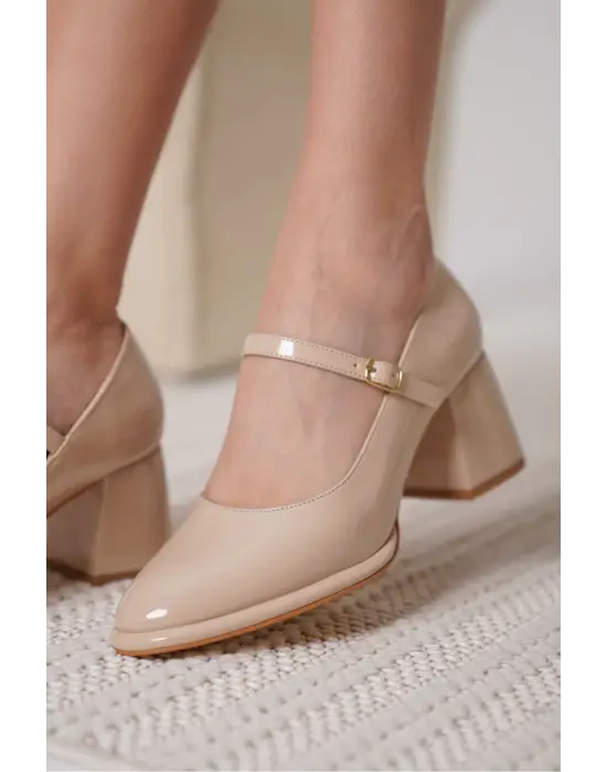 Slay Nude Rugan Kadın Topuklu Ayakkabı