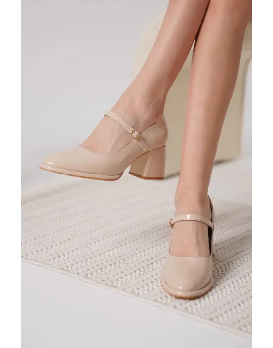 Slay Nude Rugan Kadın Topuklu Ayakkabı