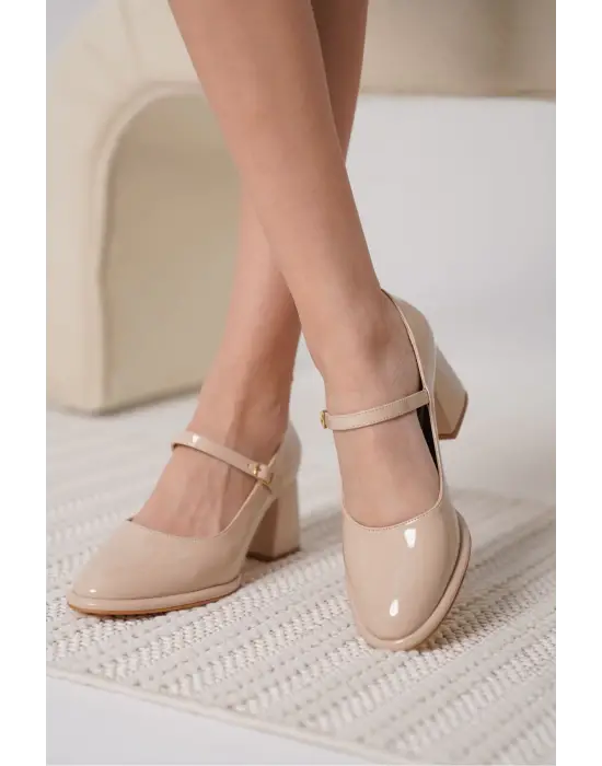 Slay Nude Rugan Kadın Topuklu Ayakkabı