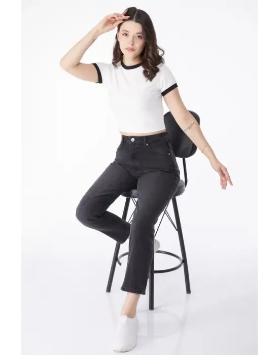 Slimfit Mom Jeans Pantolon