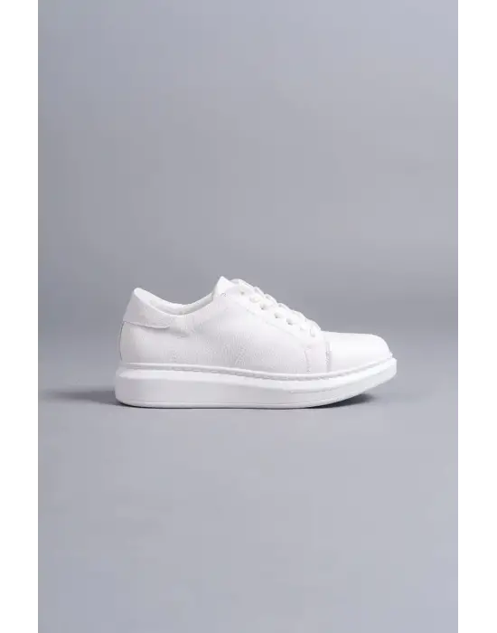 Boost Bağcıklı Cilt Erkek Günlük Sneaker Beyaz Ayakkabı