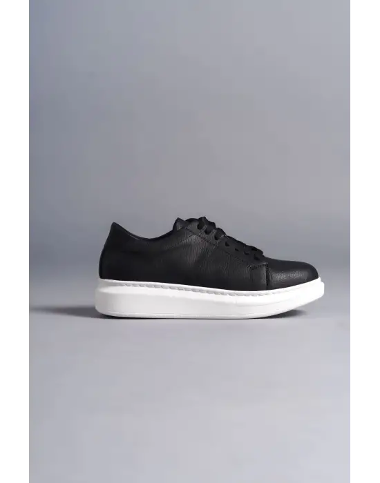 Boost Bağcıklı Cilt Erkek Günlük Sneaker Siyah Ayakkabı