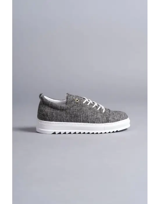 Tb152 Cool Bağcıklı Keten Erkek Günlük Spor Klasik Ayakkabı Kbt - Gri