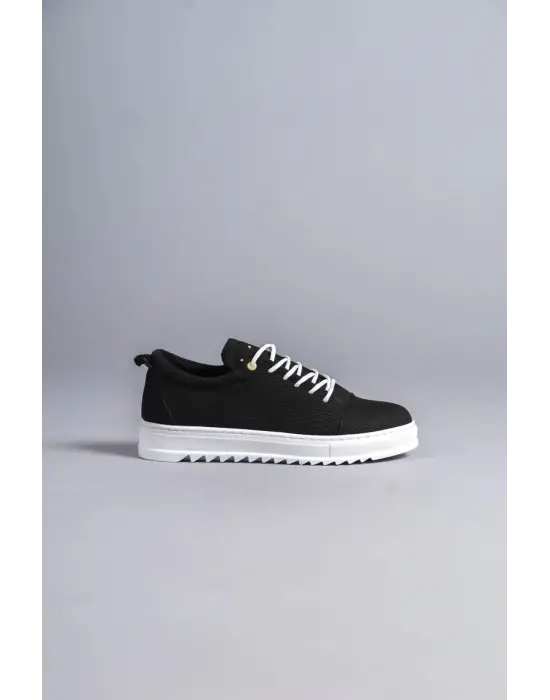 Tb152 Cool Bağcıklı Keten Erkek Günlük Spor Klasik Ayakkabı Kbt - Siyah