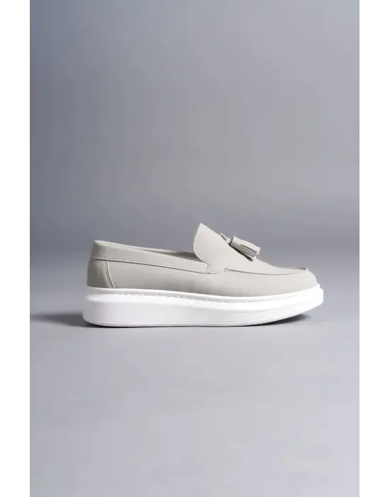 Tb154 Blaze Bağcıksız Püsküllü Süet Erkek Günlük Spor Klasik Ayakkabı Sbt - Gri