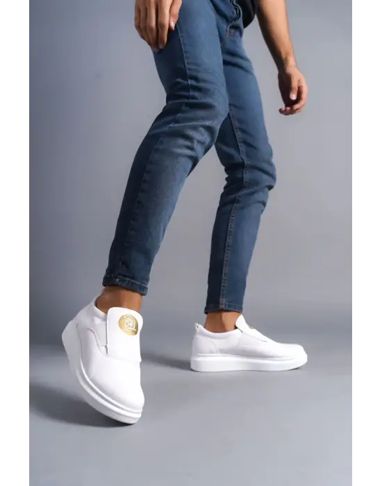 Tb161 Hippo Bağcıksız Cilt Erkek Günlük Sneaker Ayakkabı Cbt - Beyaz