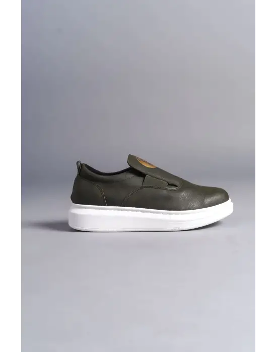 Tb161 Hippo Bağcıksız Cilt Erkek Günlük Sneaker Ayakkabı Cbt - Haki