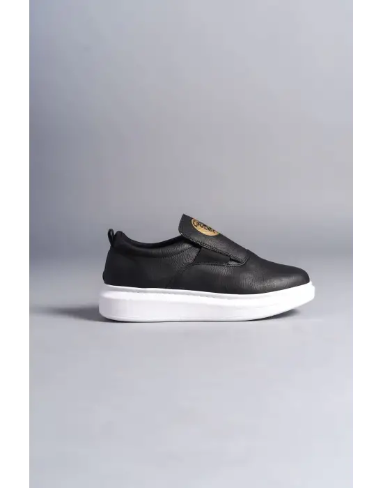 Tb161 Hippo Bağcıksız Cilt Erkek Günlük Sneaker Ayakkabı Cbt - Siyah