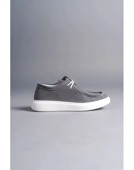 Tornado Bağcıklı Süet Erkek Günlük Spor Klasik Gri Ayakkabı