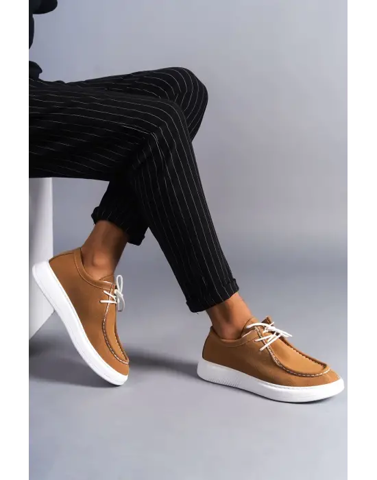 Tornado Bağcıklı Süet Erkek Günlük Spor Klasik Taba Ayakkabı