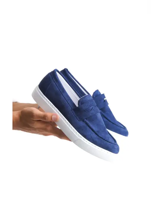 Tb180 Estilo X Bağcıksız Süet Erkek Günlük Spor Klasik Ayakkabı Sbt - Lacivert