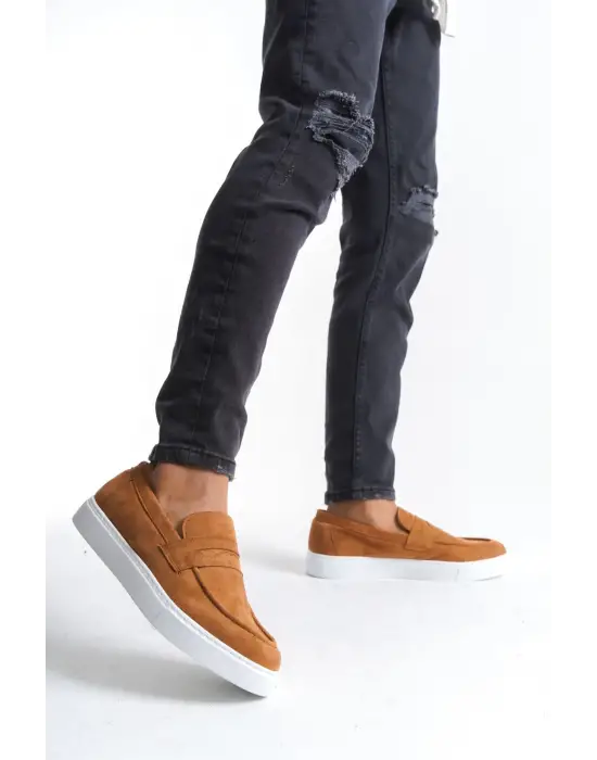 Tb180 Estilo X Bağcıksız Süet Erkek Günlük Spor Klasik Ayakkabı Sbt - Taba