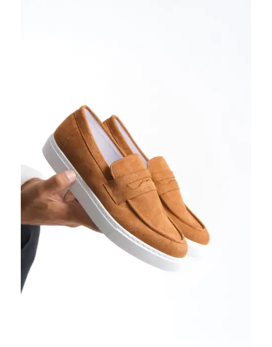 Estilo X Bağcıksız Süet Erkek Günlük Spor Klasik Taba Ayakkabı