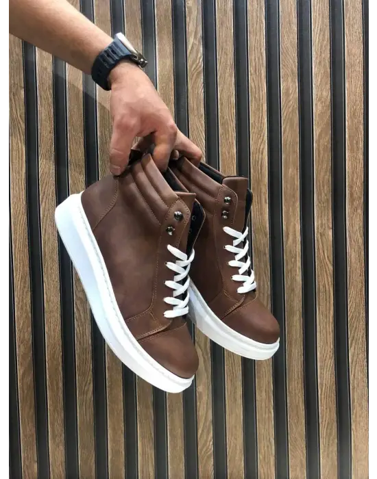 Tb202 Toronto Bağcıklı Cilt Erkek Spor Bot Bt - Taba