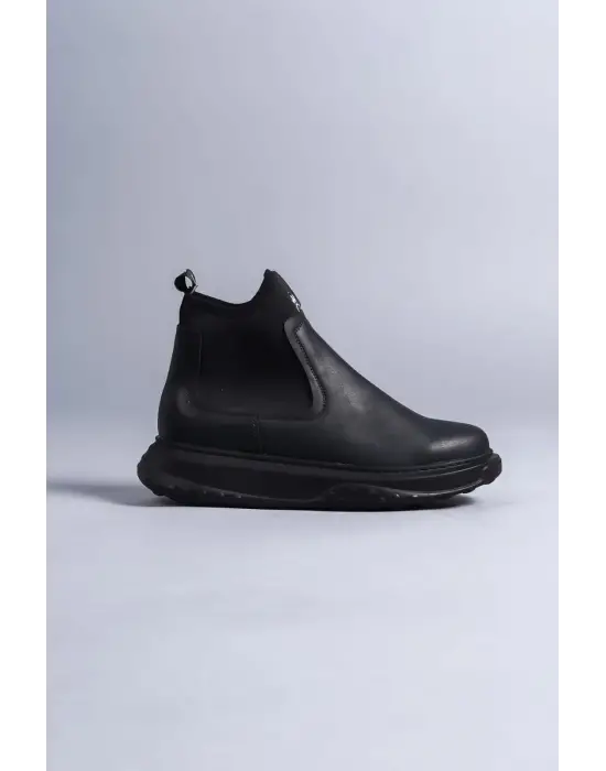 Kawasaki Bağcıksız Cilt Erkek Spor Siyah Bot