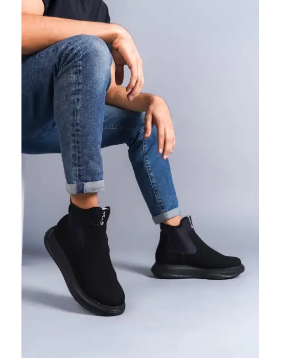 Kawasaki Bağcıksız Süet Erkek Spor Siyah Bot