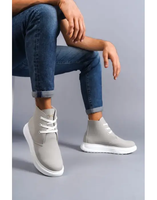 Franca Bağcıklı Süet Erkek Spor Gri Bot