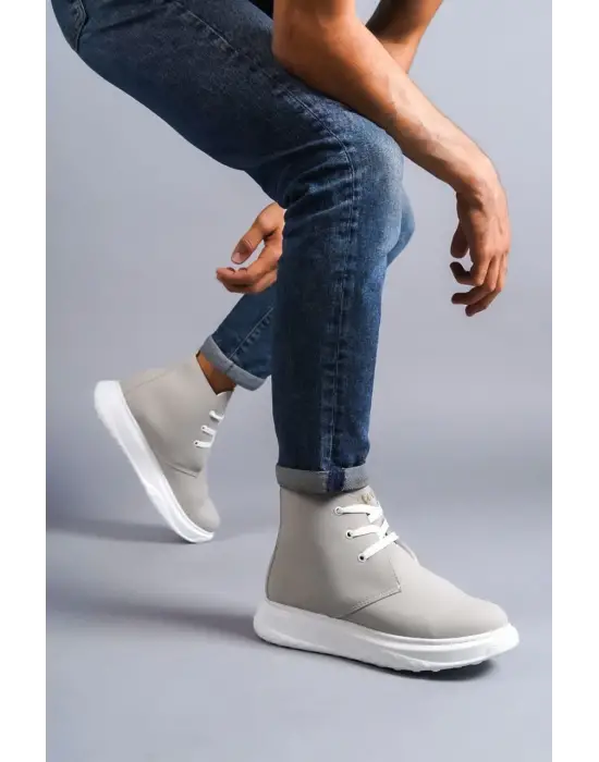 Tb204 Franca Bağcıklı Süet Erkek Spor Bot Bt - Gri