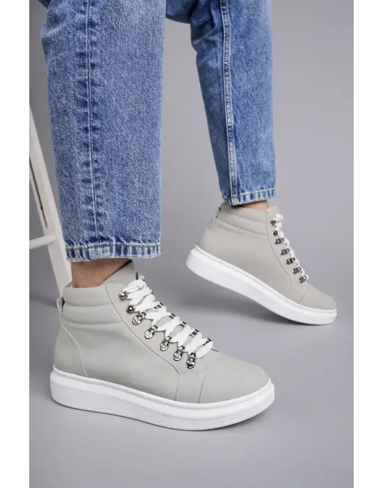 Tb206 Ottawa Bağcıklı Süet Erkek Günlük Spor Bot Bt - Gri