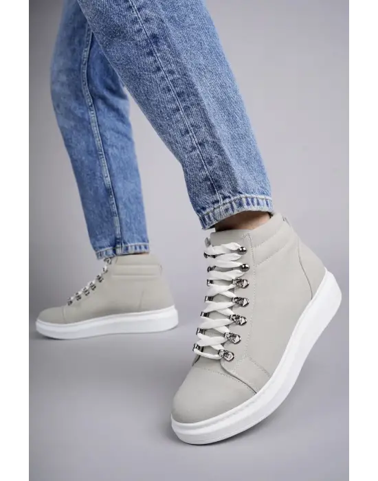 Ottawa Bağcıklı Süet Erkek Günlük Spor Bot Bt Gri