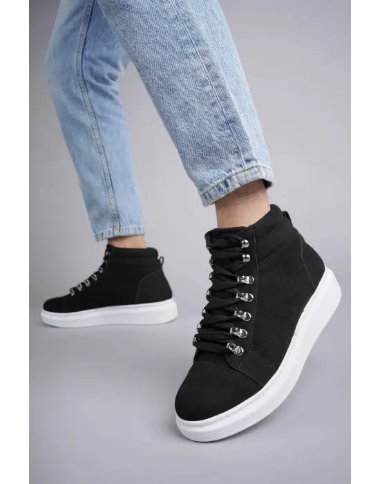 Tb206 Ottawa Bağcıklı Süet Erkek Günlük Spor Bot Bt - Siyah