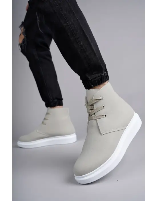 Tb207 Oslo Bağcıklı Süet Erkek Günlük Spor Bot Bt - Gri