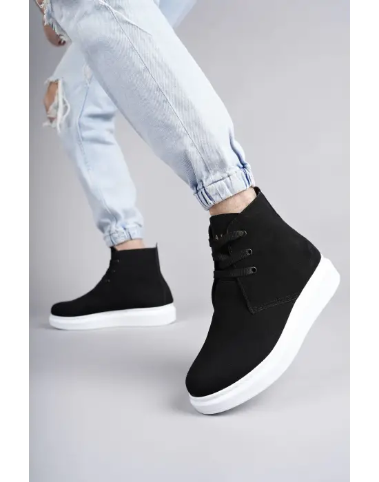 Tb207 Oslo Bağcıklı Süet Erkek Günlük Spor Bot Bt - Siyah