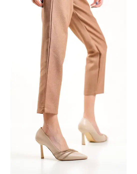 Sonya Nude Taşlı Kadın Ayakkabı