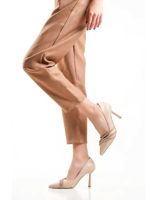 Sonya Nude Taşlı Kadın Ayakkabı