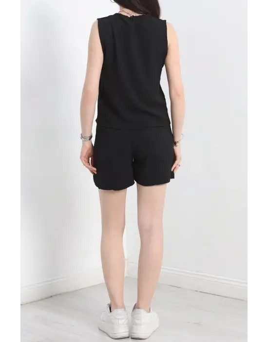 Şortlu Ayrobin Takım Siyah