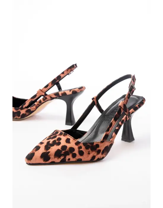 Leopar Günlük 7 Cm Topuklu Bayan Ayakkabı