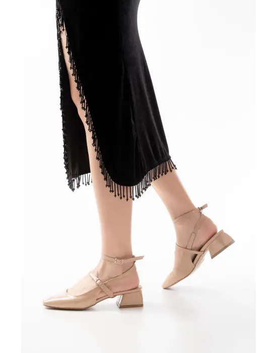 Nut Rugan Günlük 4 Cm Topuklu Bayan Ayakkabı