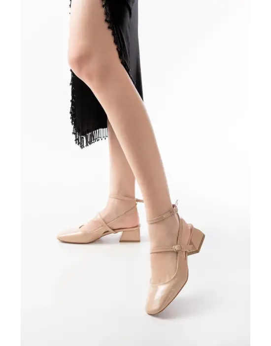 Nut Rugan Günlük 4 Cm Topuklu Bayan Ayakkabı