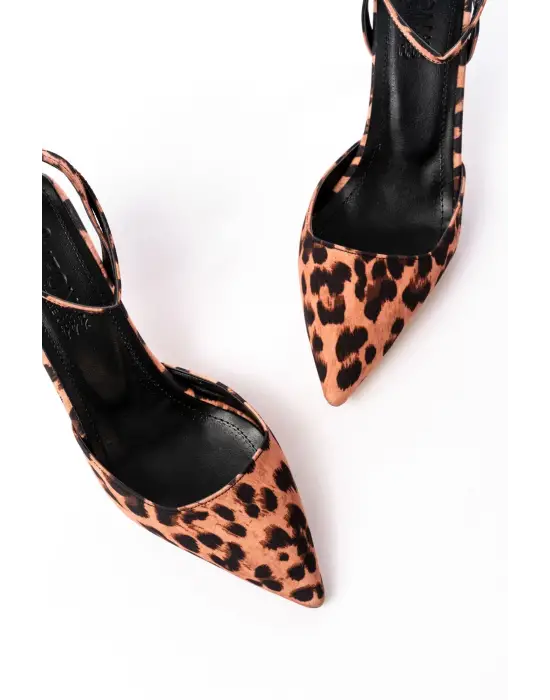 Leopar Günlük 7 Cm Topuklu Bayan Ayakkabı