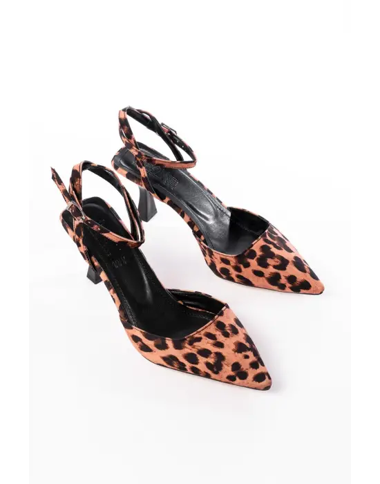 Leopar Günlük 7 Cm Topuklu Bayan Ayakkabı