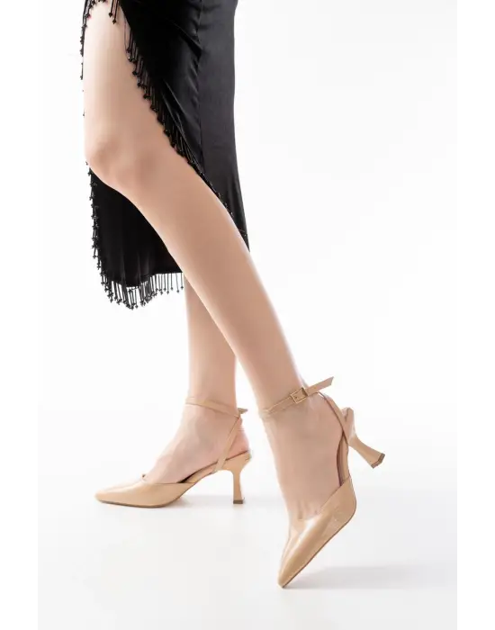 Nut Rugan Günlük 7 Cm Topuklu Bayan Ayakkabı