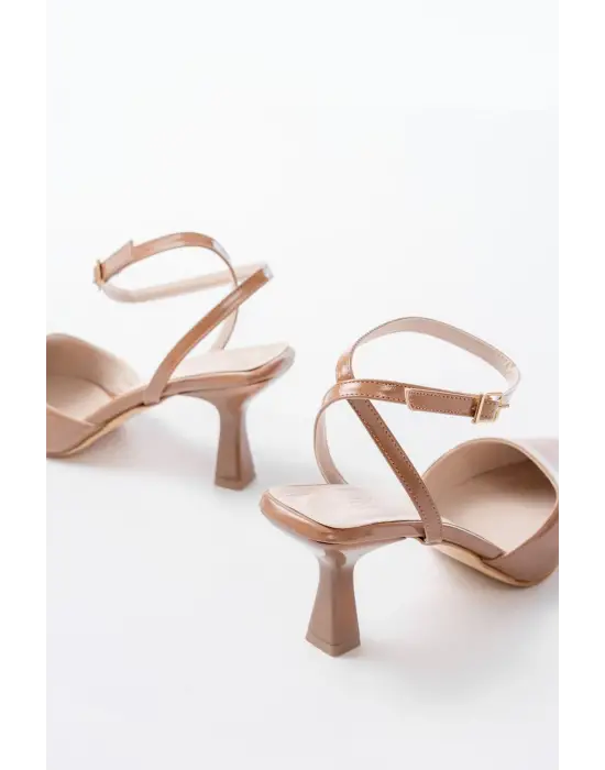 St-004 Vizon Rugan Günlük 7 Cm Topuklu Bayan Ayakkabı