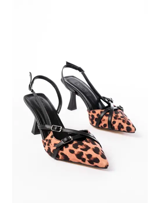 Leopar Günlük 7 Cm Topuklu Bayan Ayakkabı