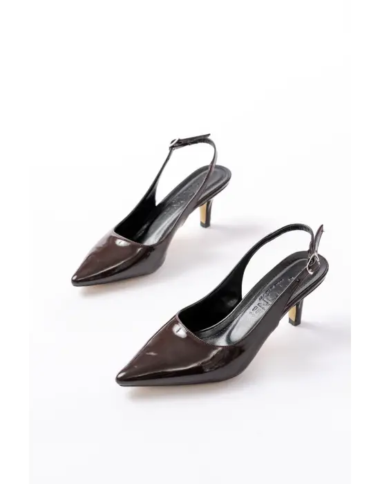 St-1152 Bebe Mavi Rugan Günlük 7 Cm Topuklu Kadın Ayakkabı