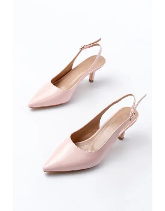 ST-1152 Pembe Rugan Günlük 7 cm Topuklu Kadın Ayakkabı