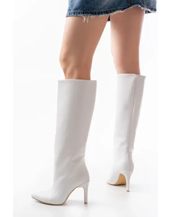 Syt-2004 Beyaz Günlük Bayan Çizme