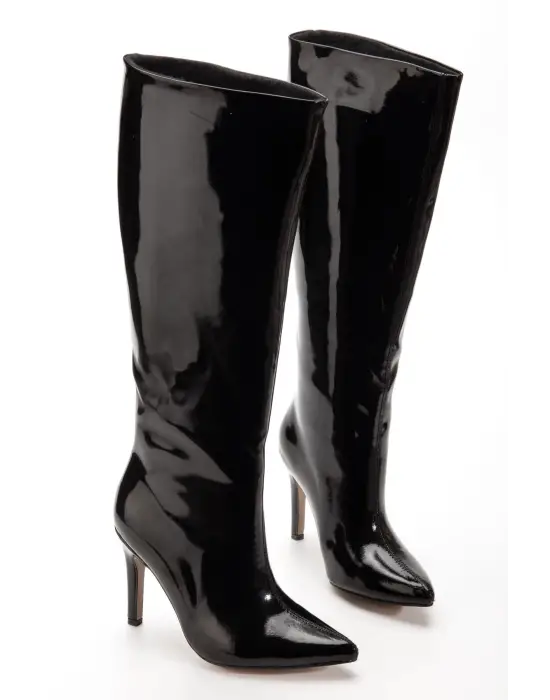 Syt-2004 Siyah Rugan Günlük Bayan Çizme