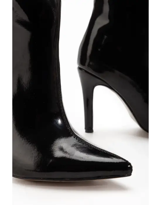 Syt-2004 Siyah Rugan Günlük Bayan Çizme